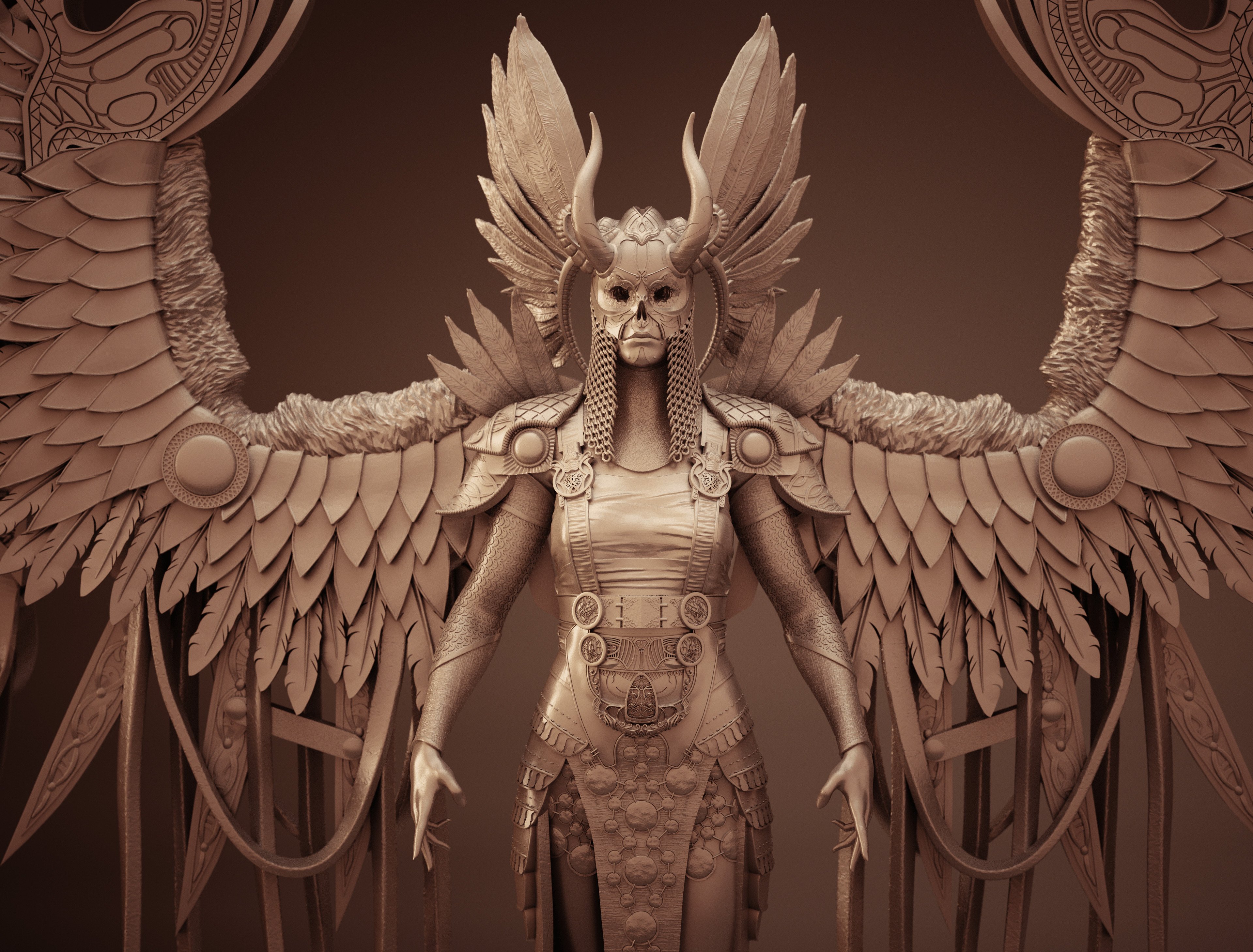 3d model tan valkyrie epic